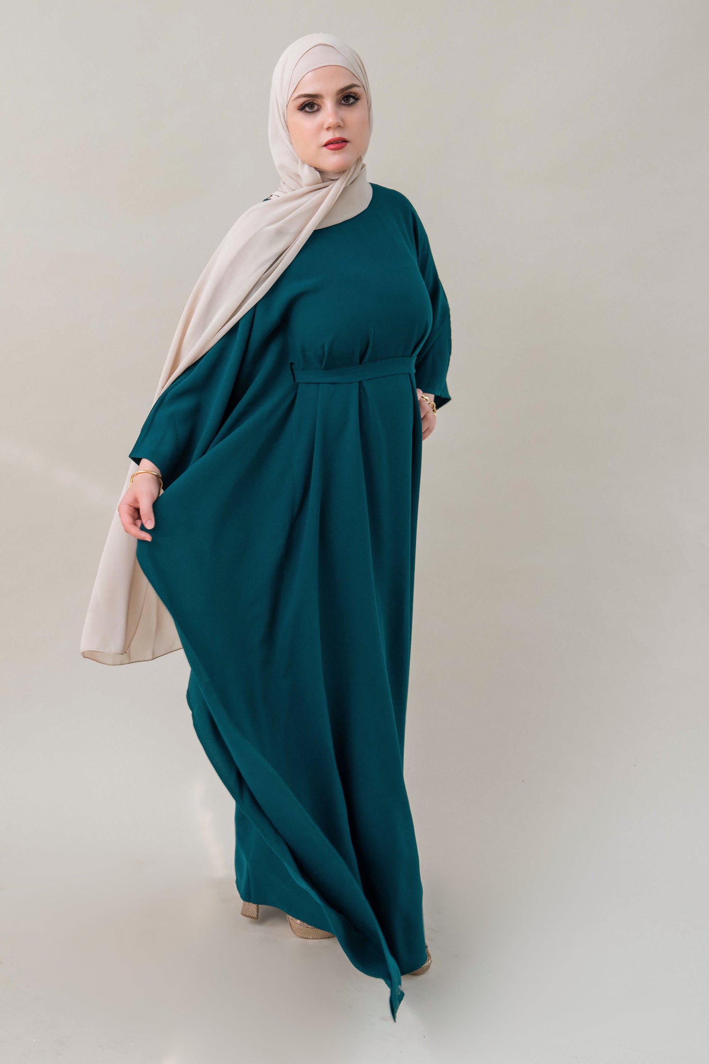 Farrah Crepe Kaftan- Emerald