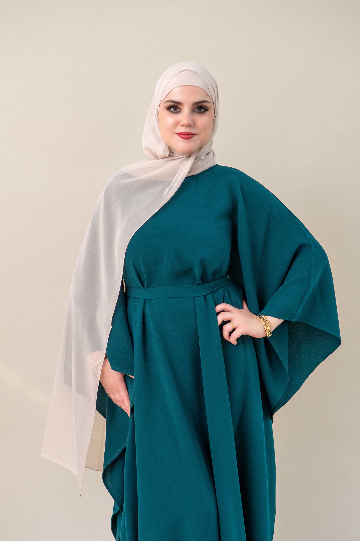 Farrah Crepe Kaftan- Emerald