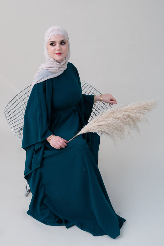 Farrah Crepe Kaftan- Emerald